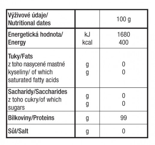 L glutamin table