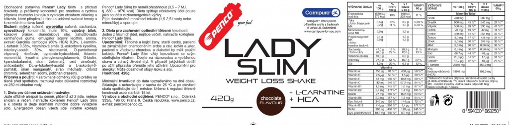 Slimming cocktail LADY SLIM  Čokoláda č.2