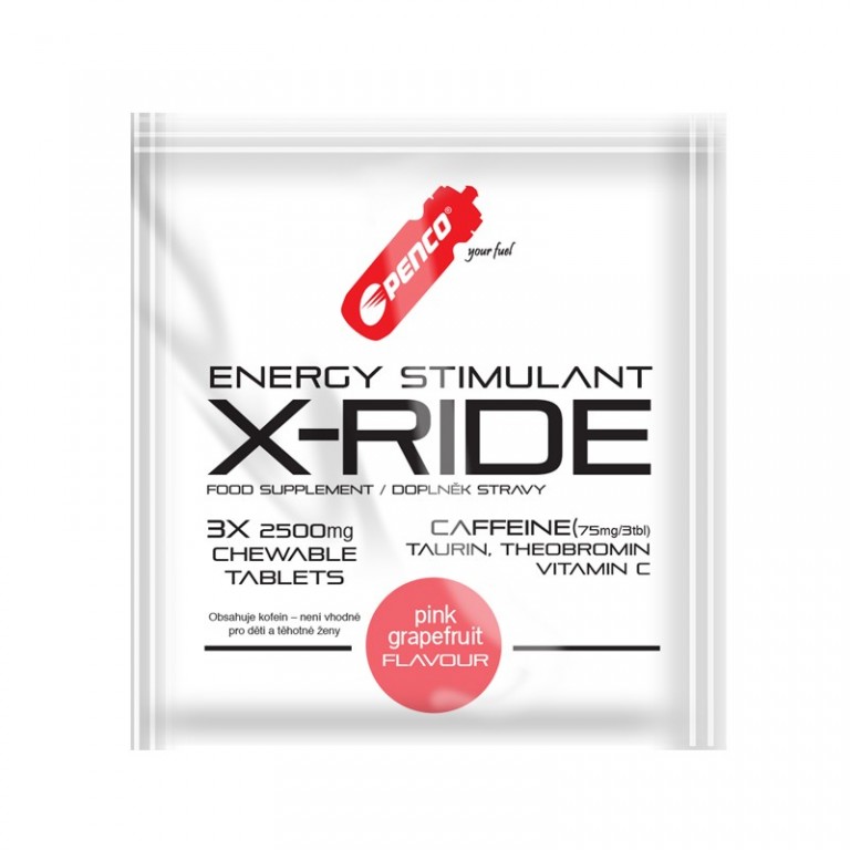 Energy stimulant   X-RIDE 3tbl in sachet  Pink grapefruit č.1