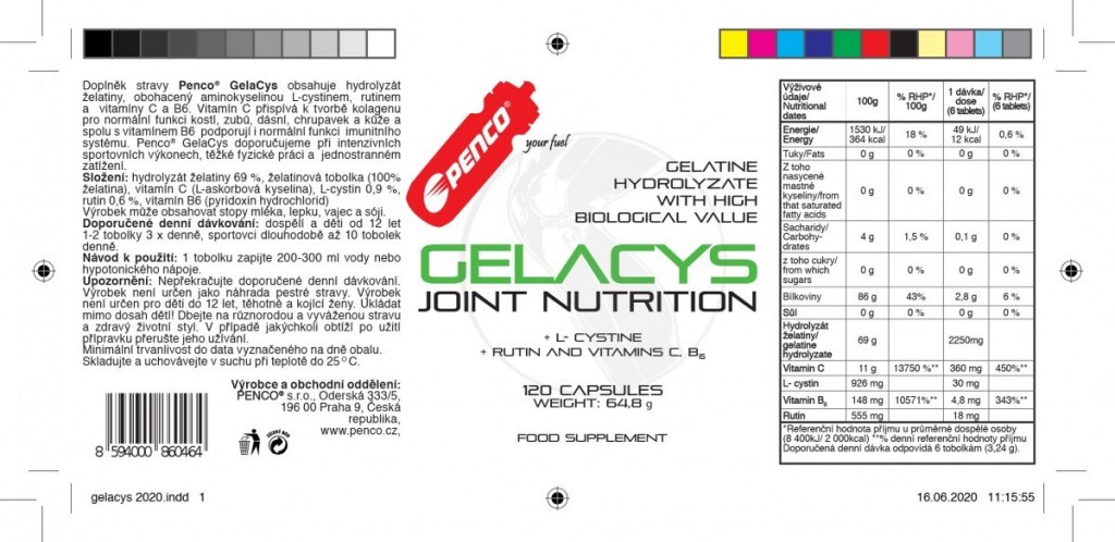 Joint nutrition  GELACYS 120cps č.2