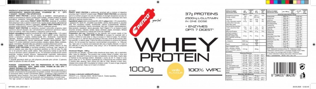 Protein powder  WHEY PROTEIN  Vanilla č.4