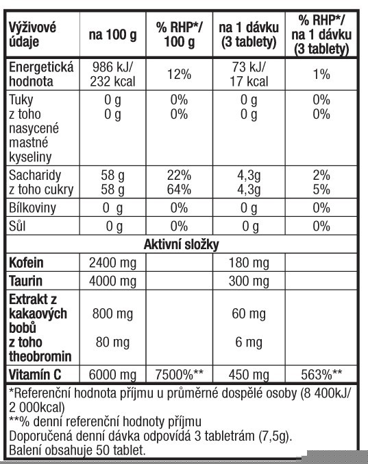 Energy stimulant   X-RIDE 50 TBL   Cherry č.2