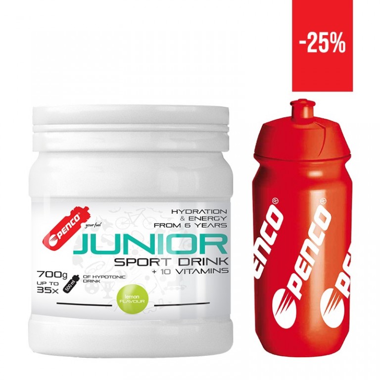 Akcia   JUNIOR SPORT DRINK 700 g   Citrón + PENCO BIDON TACX SHIVA 500 ML č.1