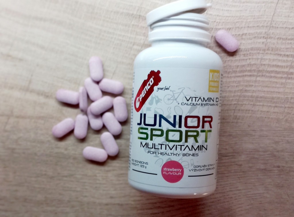 Multivitamín   Junior Sport Multivitamin 150 bonbonů   Jahoda č.3