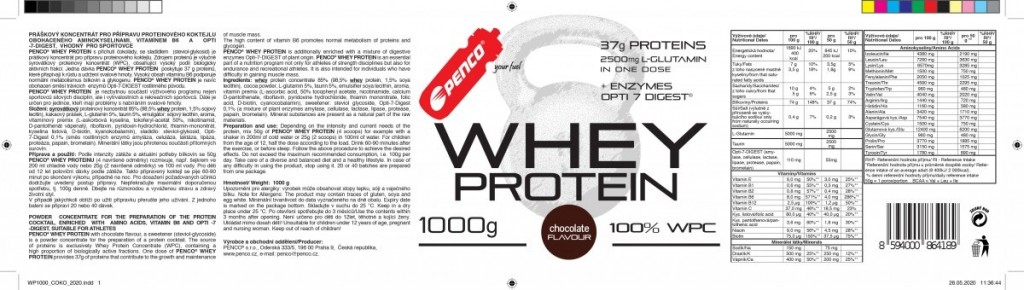 Proteínový nápoj  WHEY PROTEIN  Čokoláda č.4