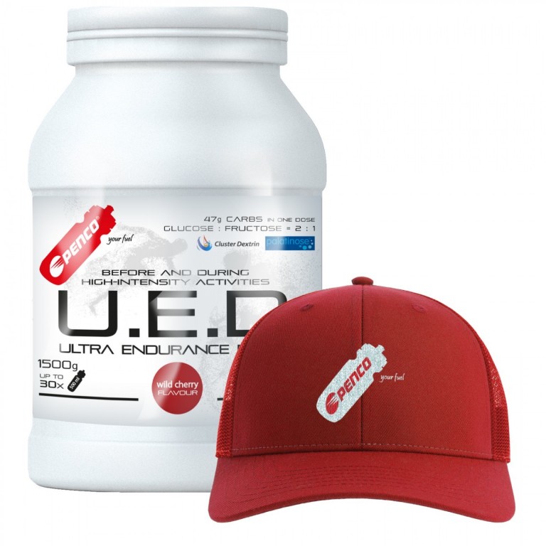 AKCIA Ultra Endurance Drink 1500g Čerešňa + Baseballová čiapka Penco Bryce red
