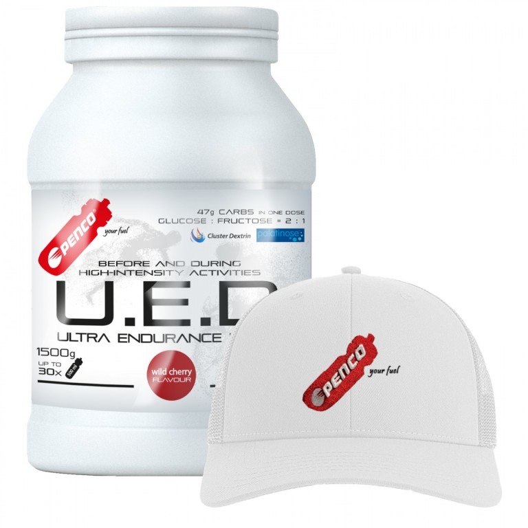 AKCIA Ultra Endurance Drink 1500g Čerešňa + Baseballová čiapka Penco Bryce white