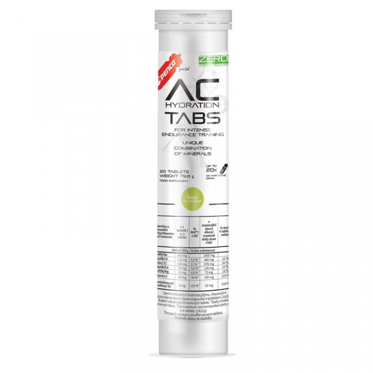 Rozpustné tablety s elektrolytmi   AC HYDRATION TABS   Citrón