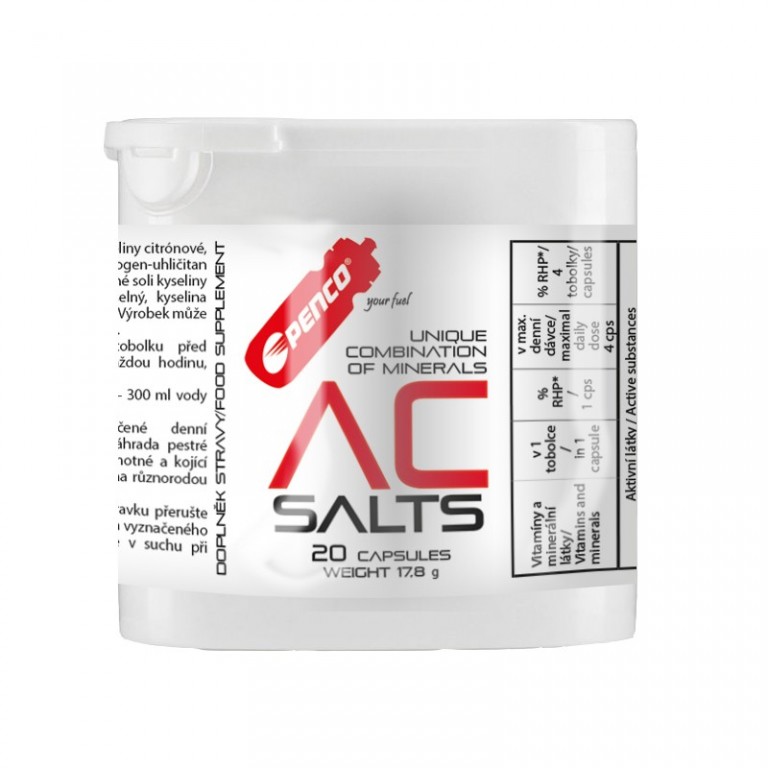 Minerály proti kŕčom  AC SALTS  20 TBL v praktickom cestovnom balení č.1