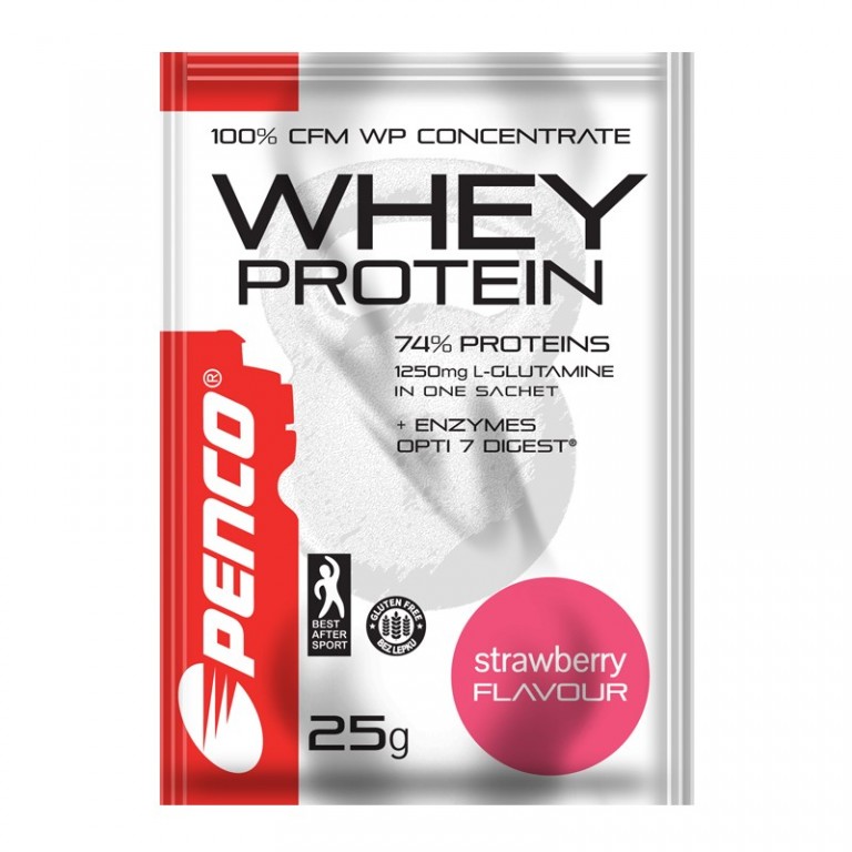 Proteinový nápoj  WHEY PROTEIN sáček 25g  Jahoda č.1