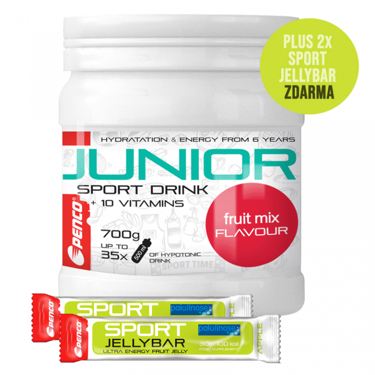 Iontový nápoj pro děti   AKCE JUNIOR SPORT DRINK 700g   Fruit Mix + 2X SPORT JELLYBAR č.1