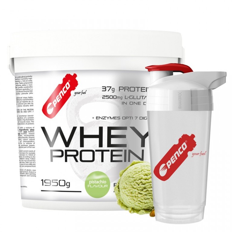 Proteinový nápoj  WHEY PROTEIN 1950g  Pistacie + Shaker č.1