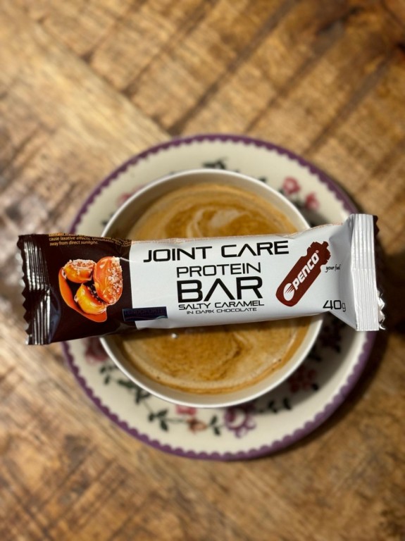 AKCE 4+2   JOINT CARE PROTEIN BAR 40g   Slaný karamel v tmavé čokoládě + Malina v tmavé čokoládě č.4