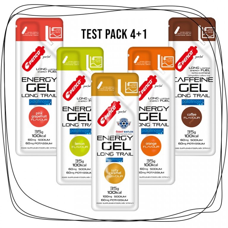  TEST PACK Energy gel 35g 4+1  č.1