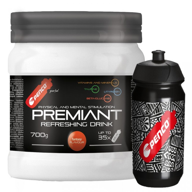 AKCE   PREMIANT DRINK 700g   Fantasy fruit + PENCO BIDON TACX SHIVA Junior Black č.1