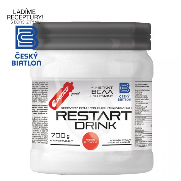 Regenerační nápoj  RESTART DRINK 700g  Pomeranč