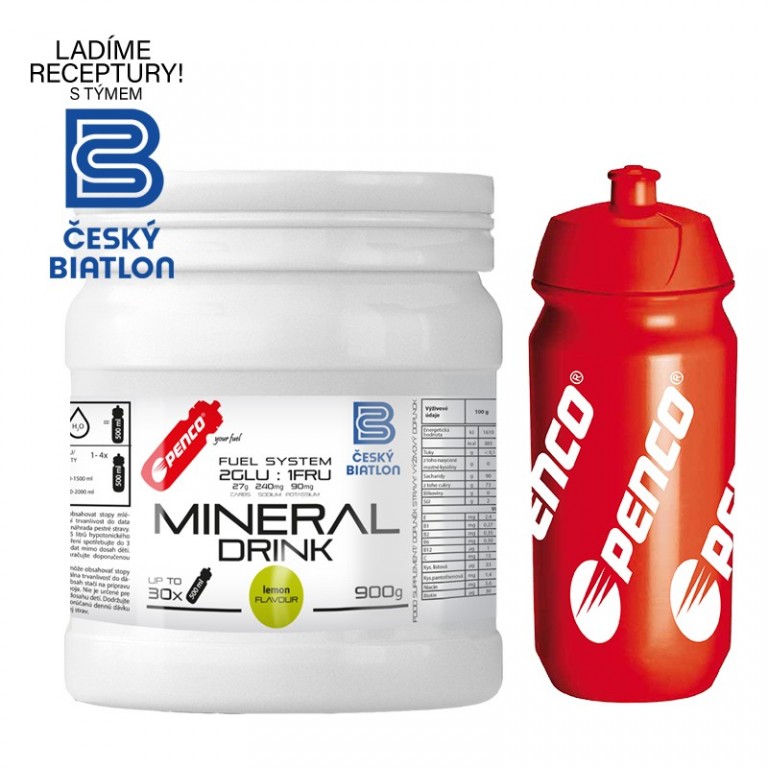 AKCE  MINERAL DRINK 900g + BIDON 500 ml Citron č.1