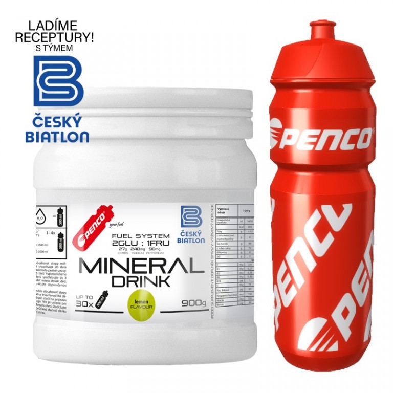 AKCE  MINERAL DRINK 900g + BIDON 750 ml Citron