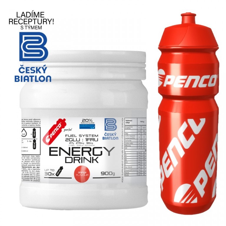 AKCE  ENERGY DRINK 900g + BIDON 750ml  Pomeranč