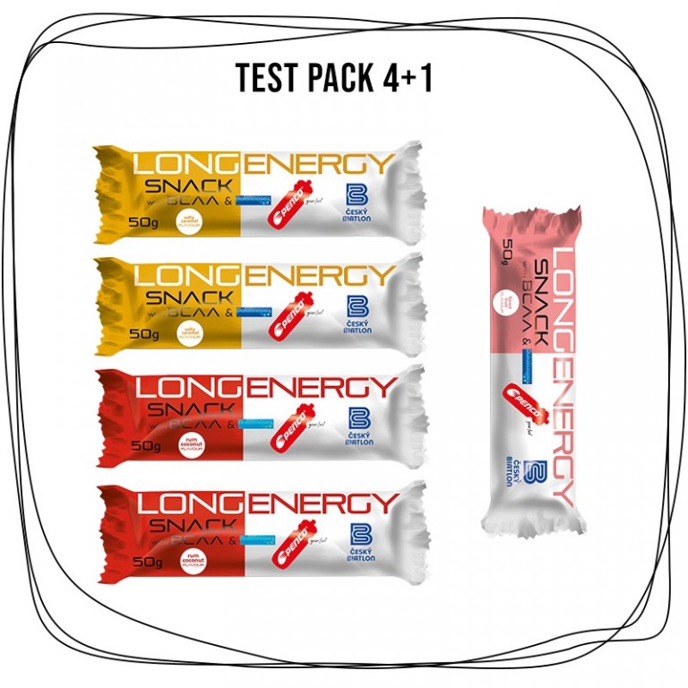TEST PACK 4+1  LONG ENERGY SNACK 50g č.1