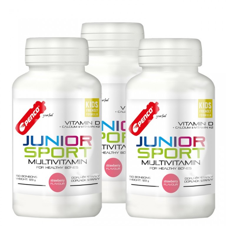 AKCE 2+1   Junior Sport Multivitamin 150 bonbonů   Jahoda č.1